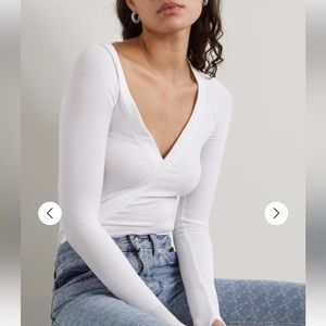 ALIX NYC Gwenn ribbed stretch-modal thong bodysuit